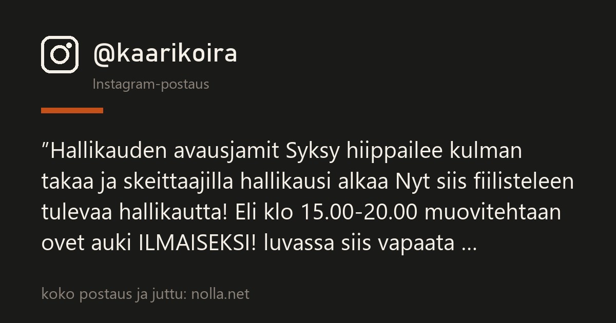 Muovitehtaan ovet auki ilmaiseksi 4.9. — hallikausi alkaa best trickillä