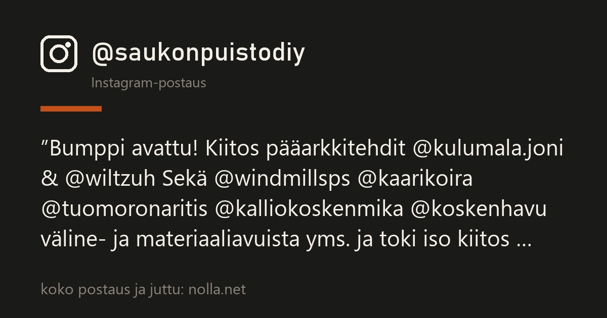 Instagram-postaus @saukonpuistodiy — Saukonpuistoon valettiin bumppi — ja paita pitää yhdistyksen pystyssä pari vuotta