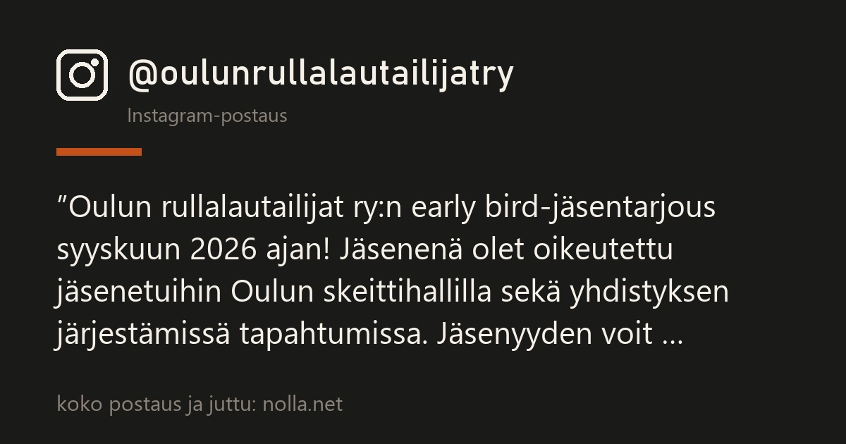 Oulussa jäsenyys maksaa 30 euroa syyskuun ajan — sitten 40