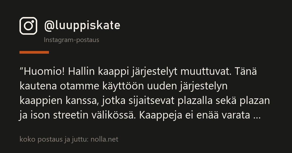 Kontulassa kaappi otetaan omalla lukolla — pantti ja varaus jäivät pois