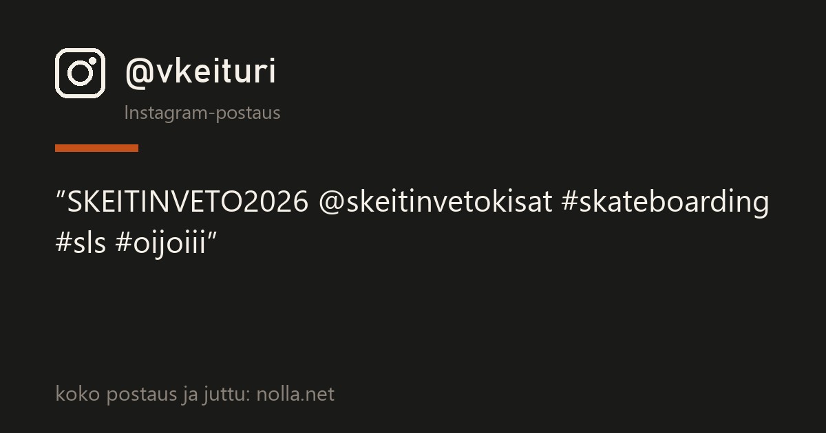 Viimeinen veto on ajettu — Sepältä tuli kuvia, ei tuloslistaa
